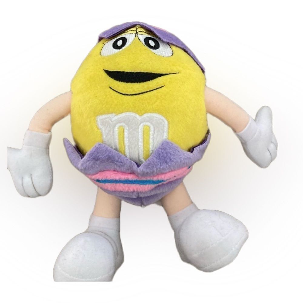 Yellow M&M Easter Egg Stuffed Animal Plush